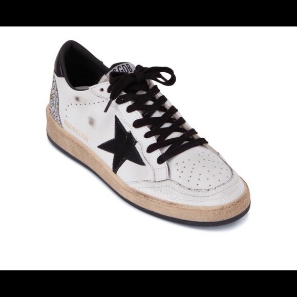 ISO Golden Goose Ballstar black star with glitter heel in size 39 (9) - Picture 2 of 3